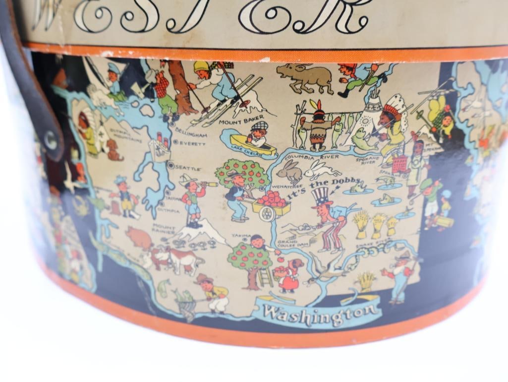 Two Vintage Hat Boxes with Great Design - 5