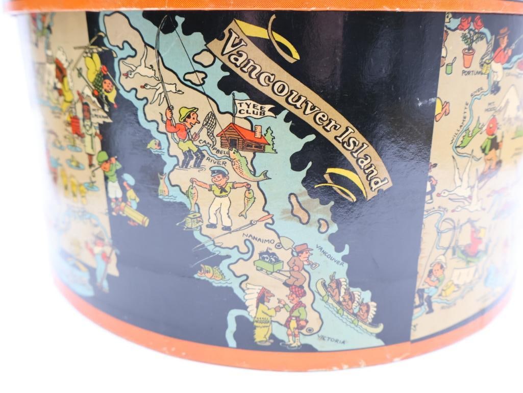 Two Vintage Hat Boxes with Great Design - 6