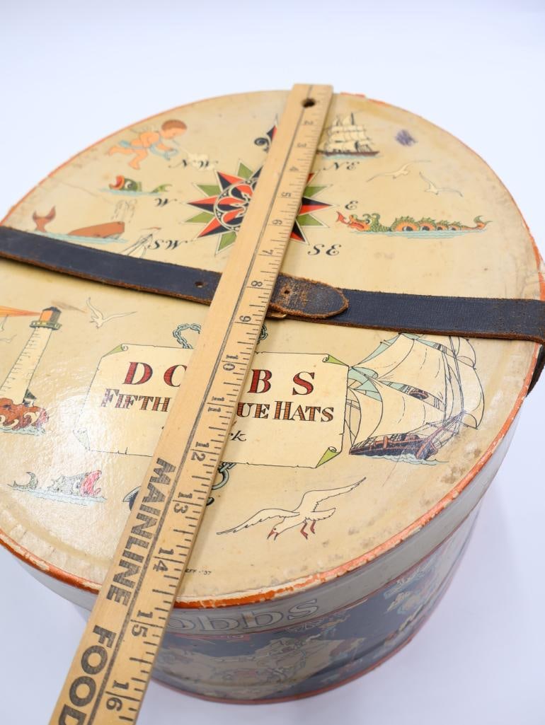 Two Vintage Hat Boxes with Great Design - 9