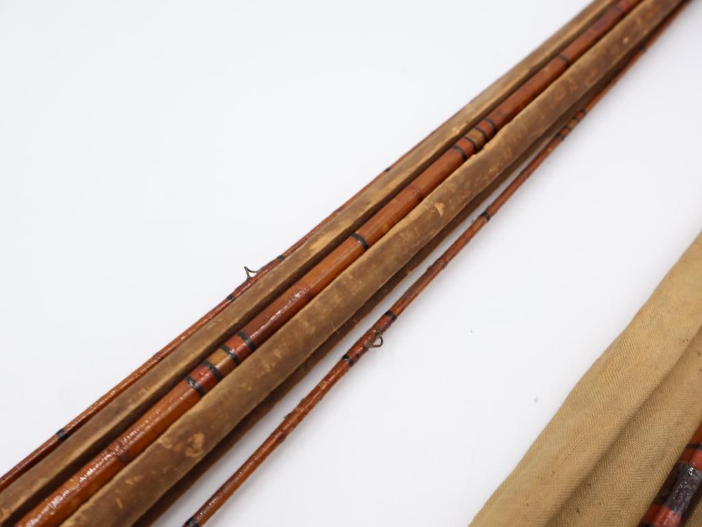 Antique Bamboo Fishing Pole with Case - 11