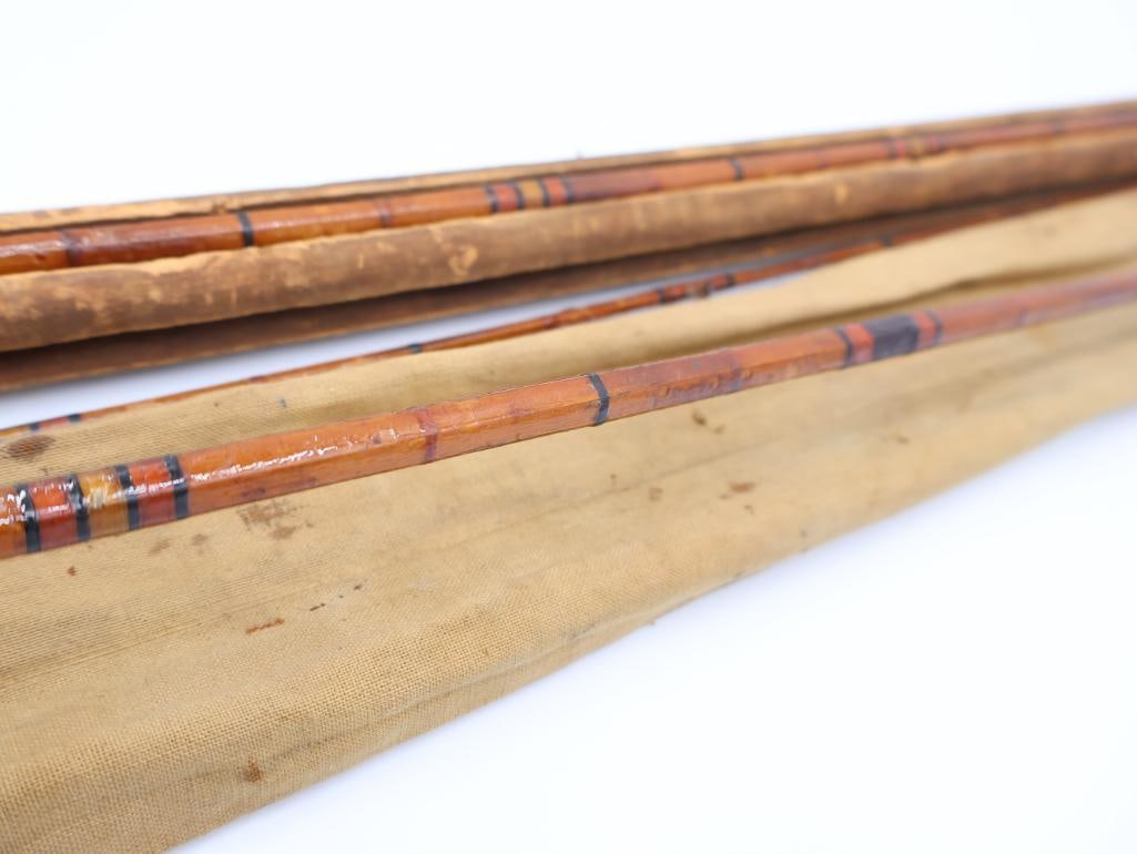 Antique Bamboo Fishing Pole with Case - 7