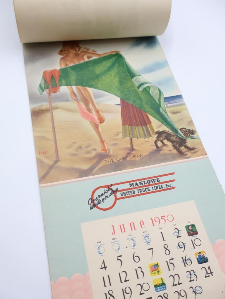 Vintage Pin-Up Advertising Calendar and Card - 11