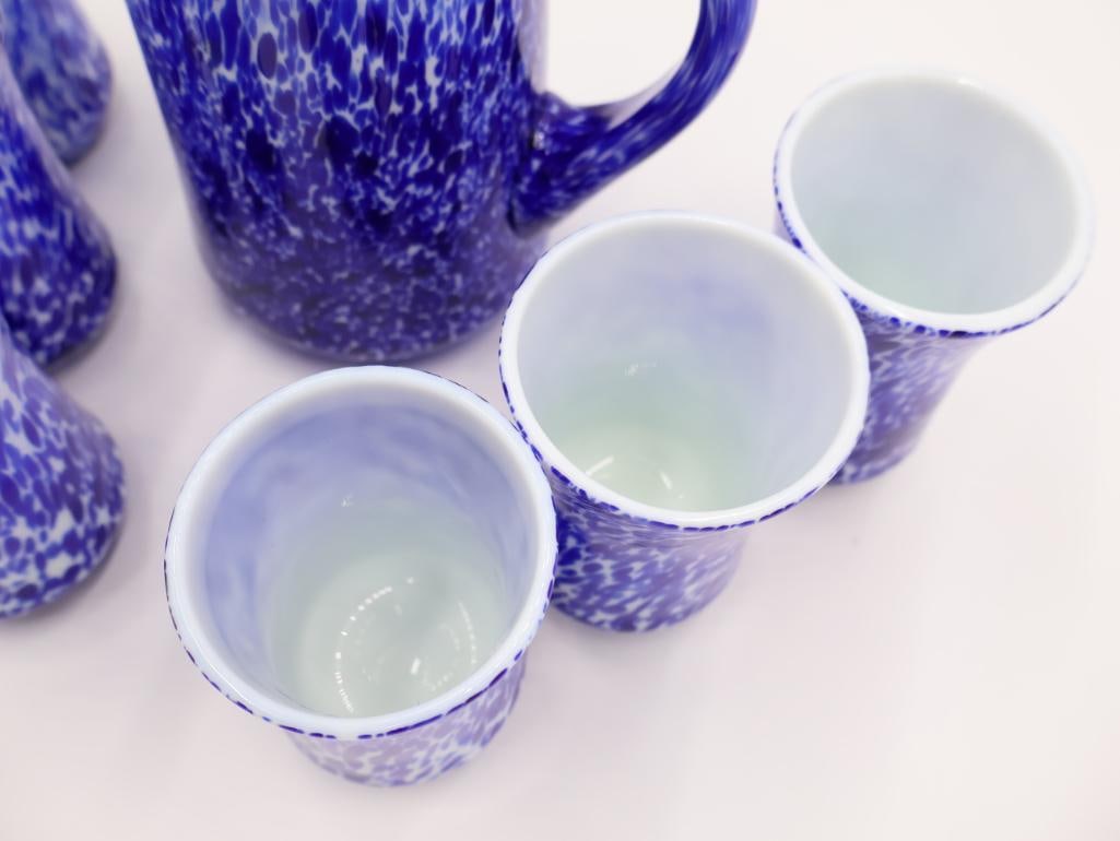 1987 Gibson Glass Pitcher and Glassware Set - 4