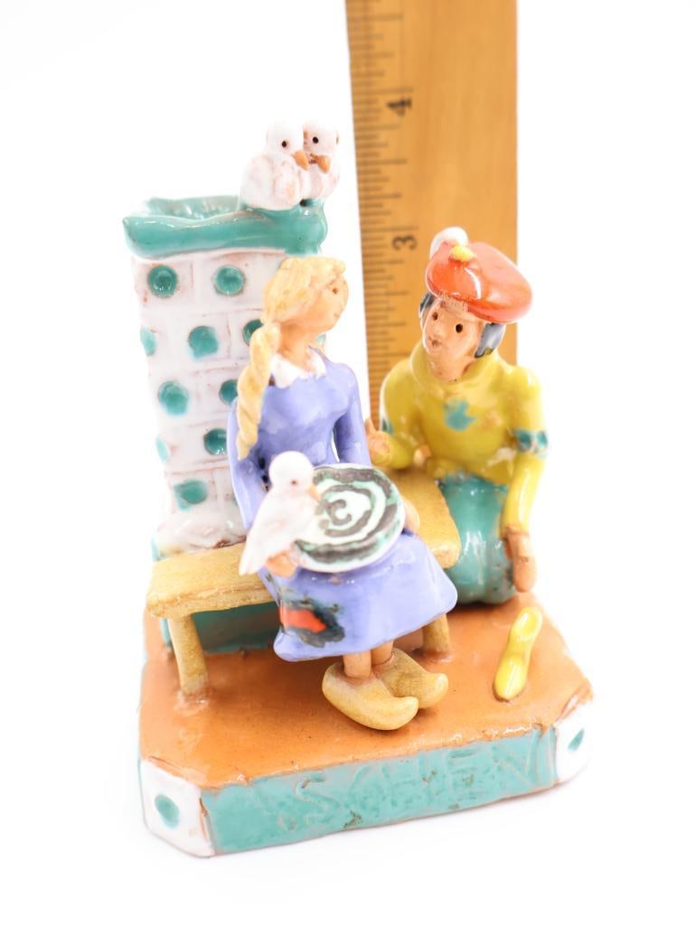 Vintage 'Cinderella' Clay Folk Figurine - 2