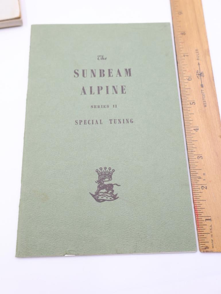 Vintage Collectible Sunbeam Alpine Parts List qand Special Tuning Manuals - 2