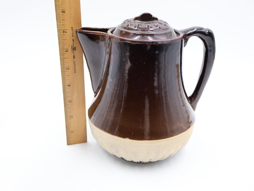 Vintage Stoneware Coffee Pot - 2