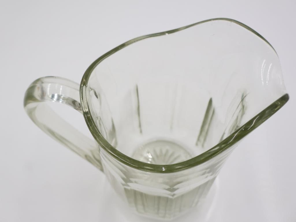 Vintage Glass Pitcher and Gray's Pottery Small Pitcher - 10