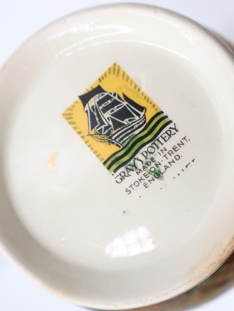 Vintage Glass Pitcher and Gray's Pottery Small Pitcher - 7