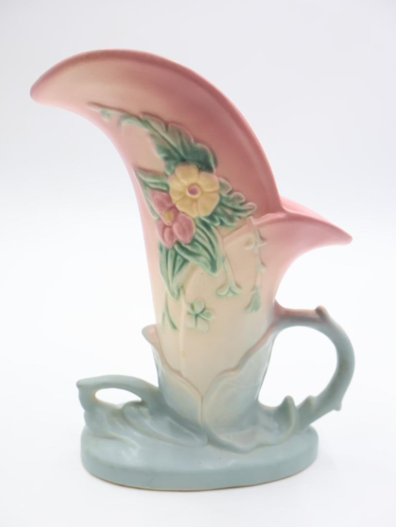 1940's Hull Pottery Cornucopia Vase - 2