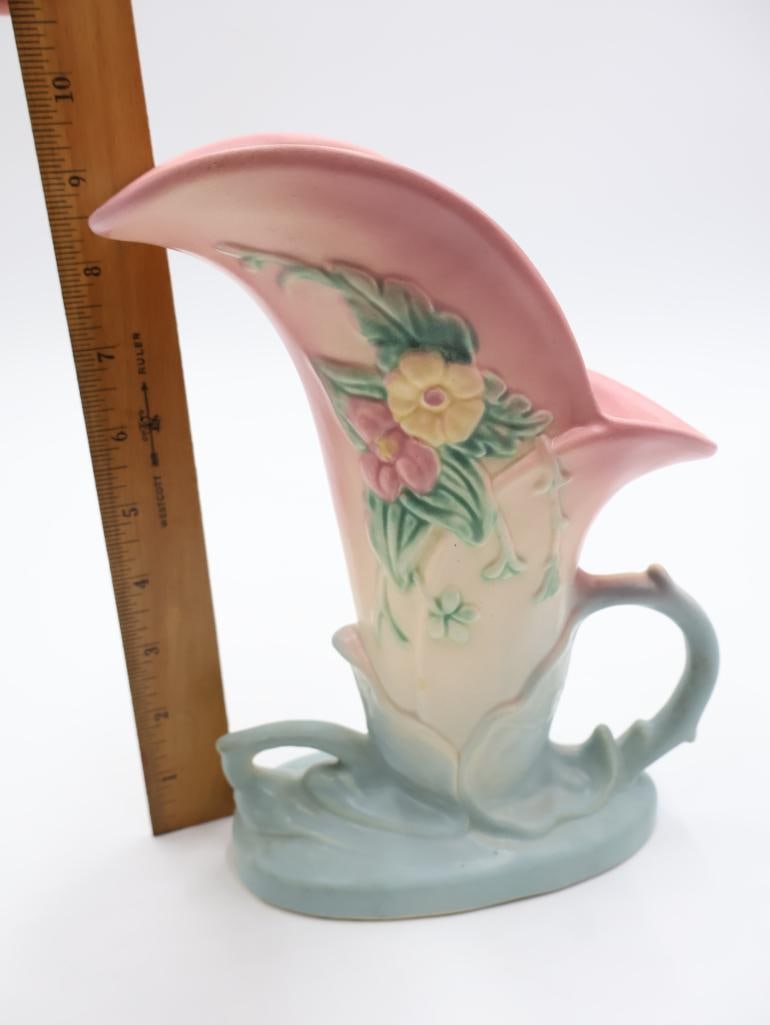 1940's Hull Pottery Cornucopia Vase - 3