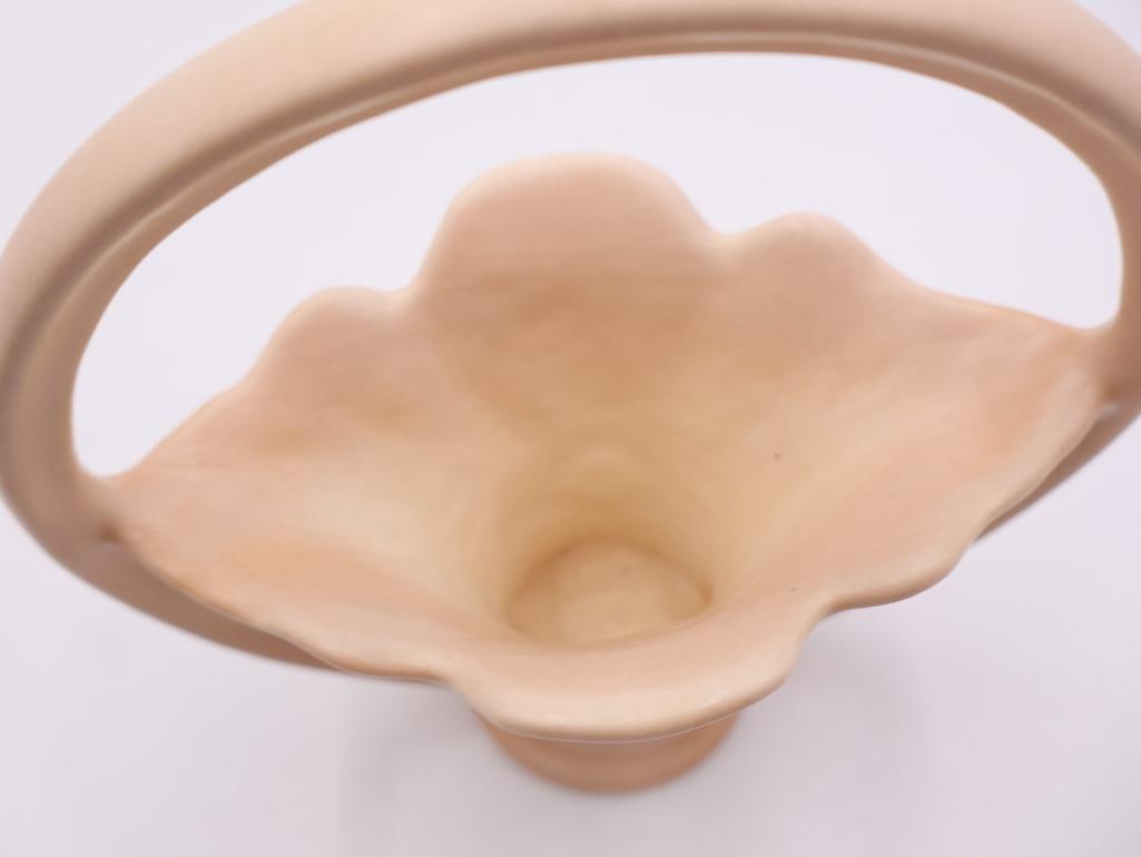 Vintage Hull Pottery Basket Vase - 3