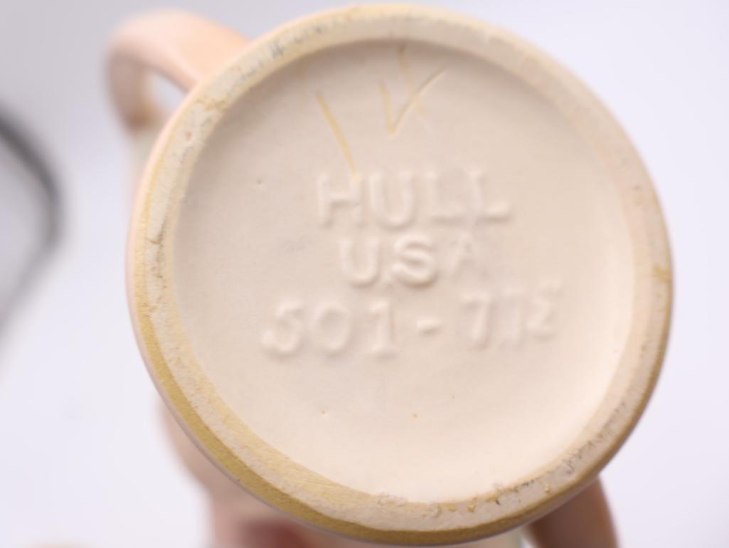 Vintage Hull Pottery Basket Vase - 4