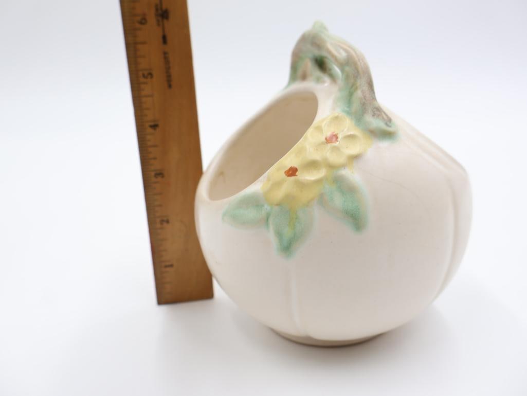 Vintage Weller Pottery Basket Vase - 2