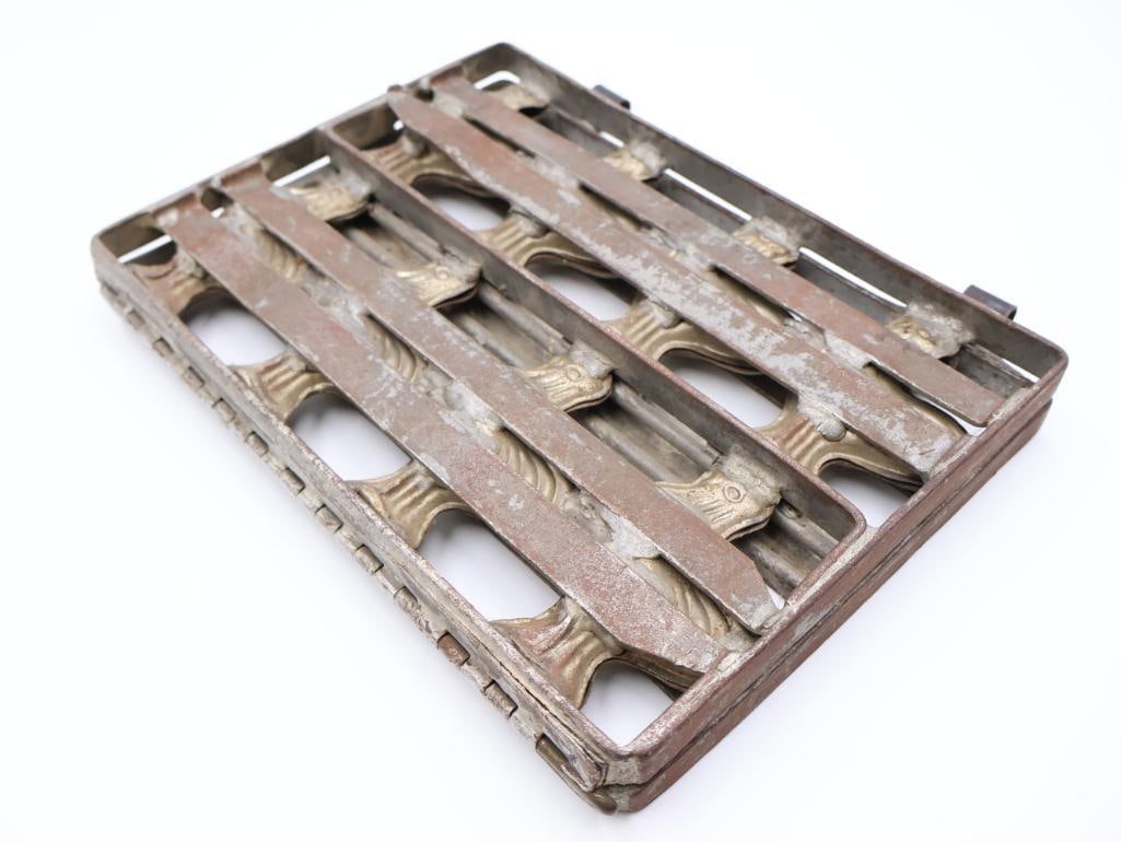 Vintage Hinged Heavy Duty Rooster Double Sided Mold - 5