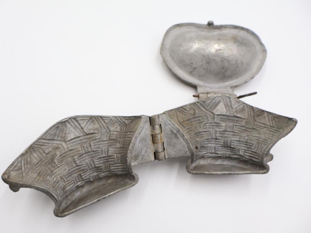 Three Vintage Tin and Pewter Ice Cream and Chocolate Molds - 15