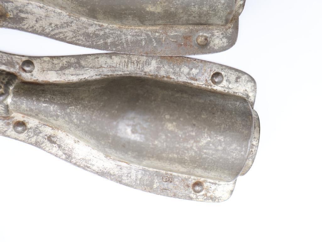 Three Vintage Tin and Pewter Ice Cream and Chocolate Molds - 6