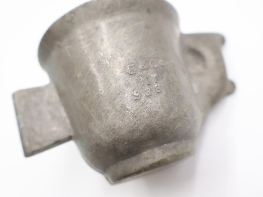 Three Vintage Tin and Pewter Ice Cream and Chocolate Molds - 9