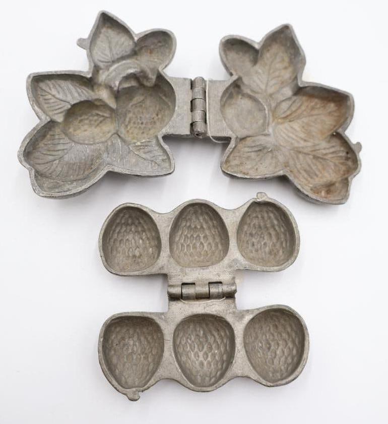 Pair of Vintage Strawberry Ice Cream Molds - 2