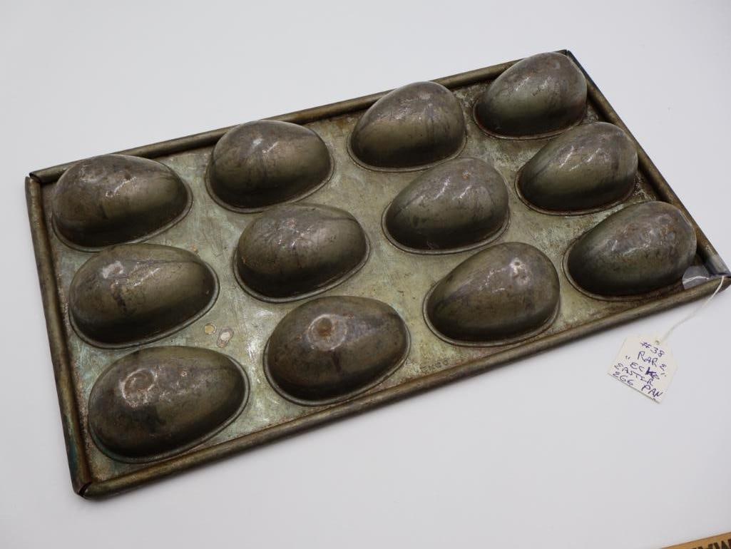 Vintage Large Rare Ekco Brand Easter Egg Mold Pan - 7