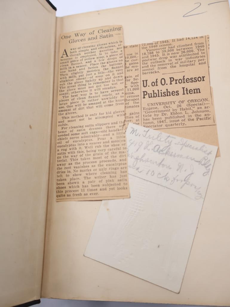 Antique 'Household Discoveries' Cookbook and More - 8