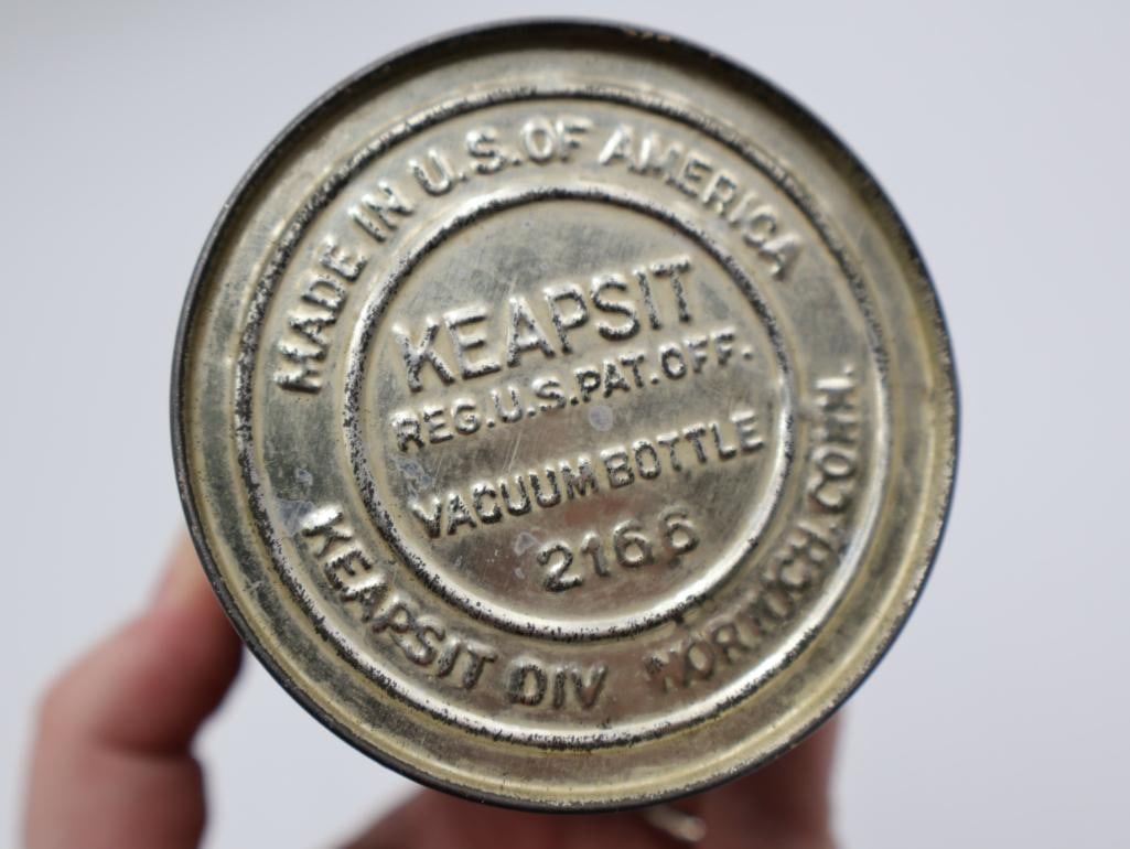 Vintage Keapsit Thermos and Advertising Mirror - 10