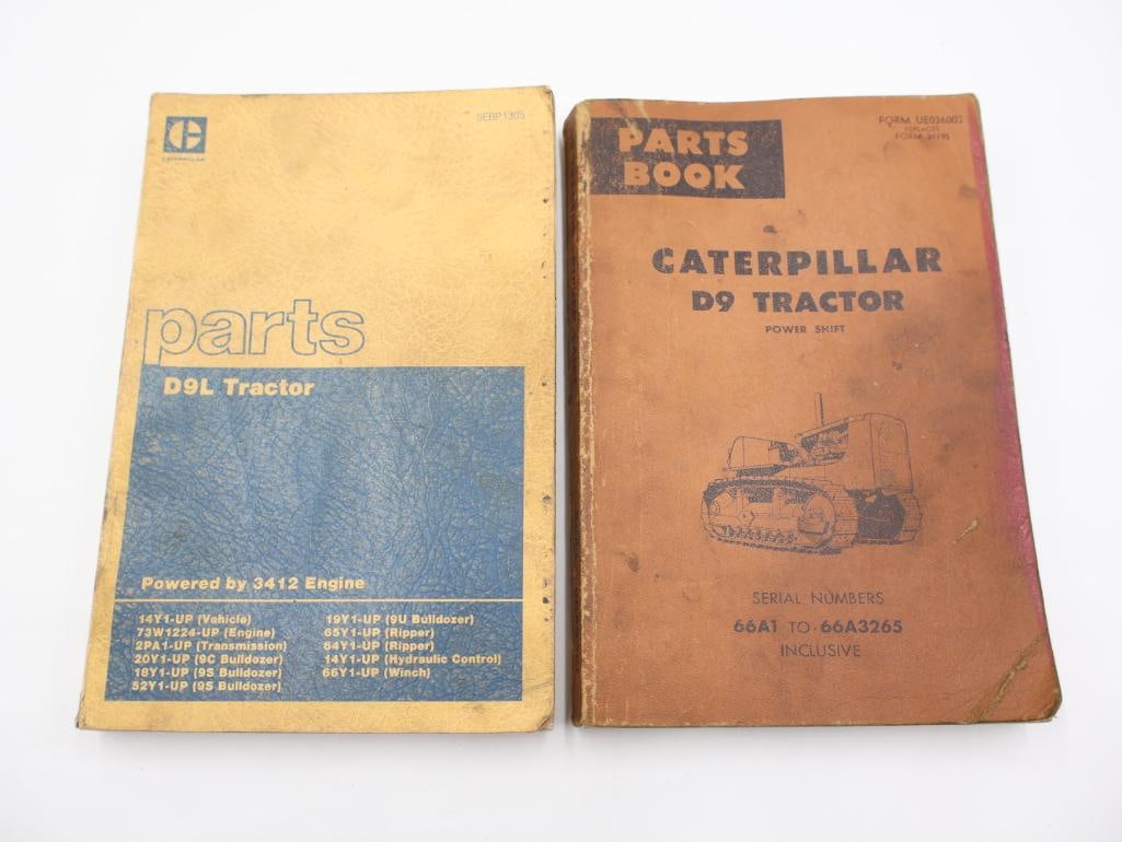 Vintage Caterpillar D9 Tractor and D9L Tractor Parts Book: 1978 Caterpillar D9 tractor parts book and D9L tractor parts book 