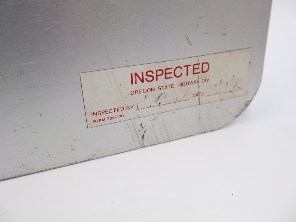 Vintage Metal Painted Blue Tool Box and Blue Arrow Street Sign - 7