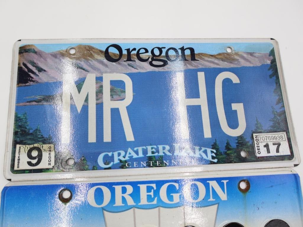 Three Oregon License Plates - 4