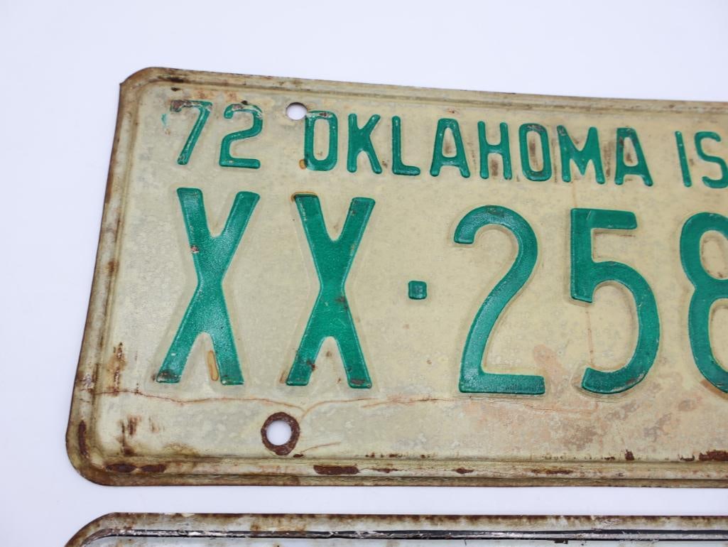 Vintage Oklahoma and Georgia License Plates - 5