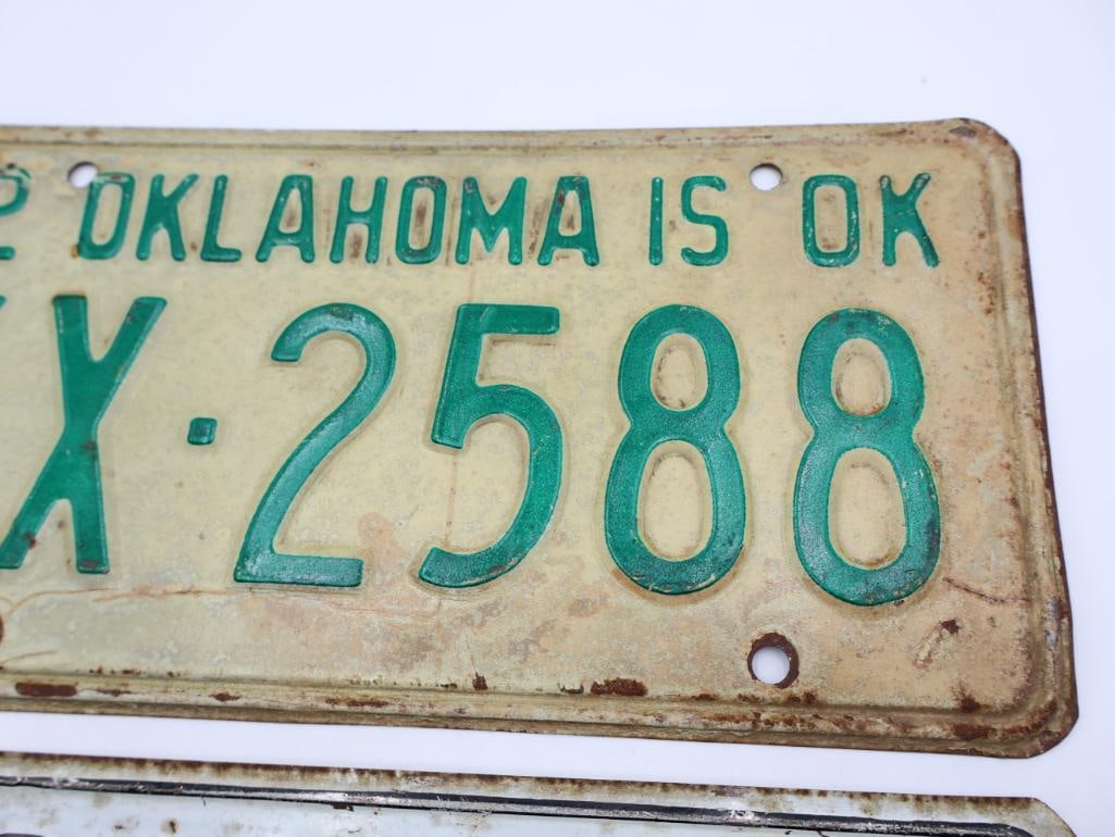 Vintage Oklahoma and Georgia License Plates - 6