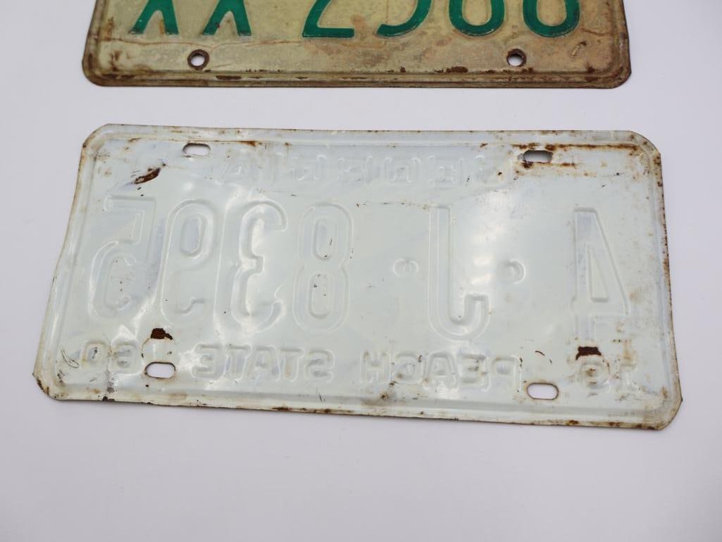 Vintage Oklahoma and Georgia License Plates - 7
