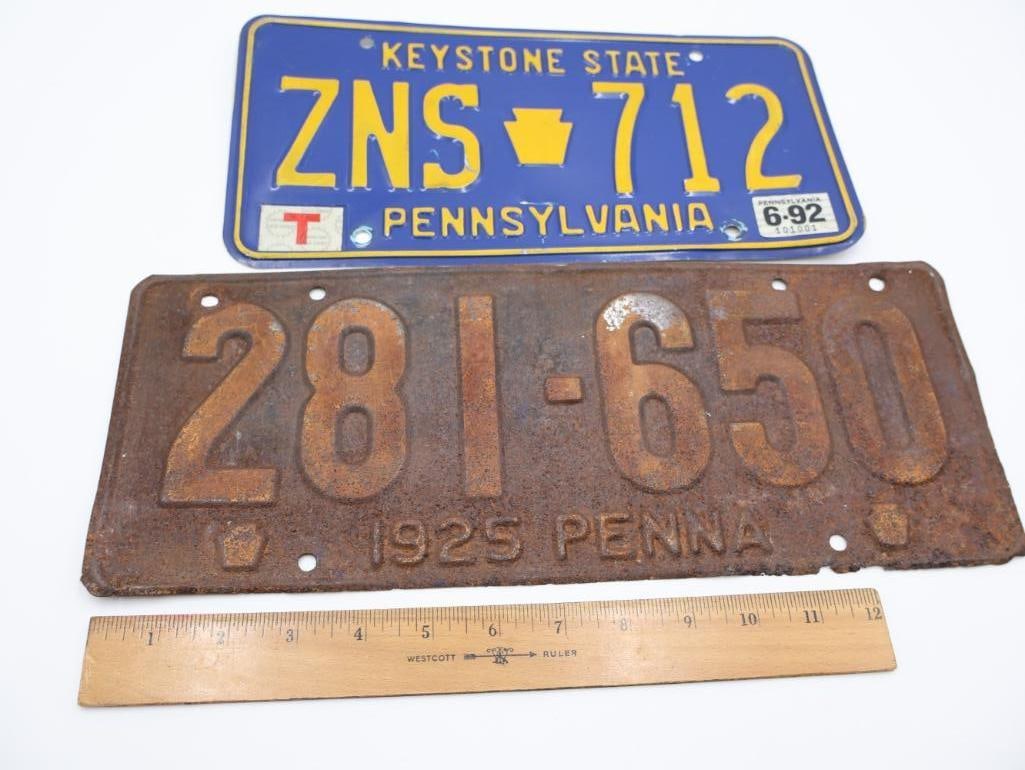 Antique and Newer Pennsylvania License Plates - 2