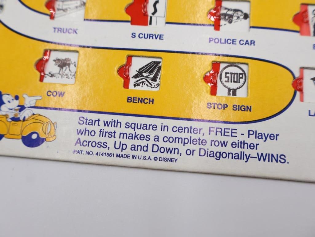 Vintage Auto Bingo Kids Paying Cards and Mickey Mouse Branded - 6