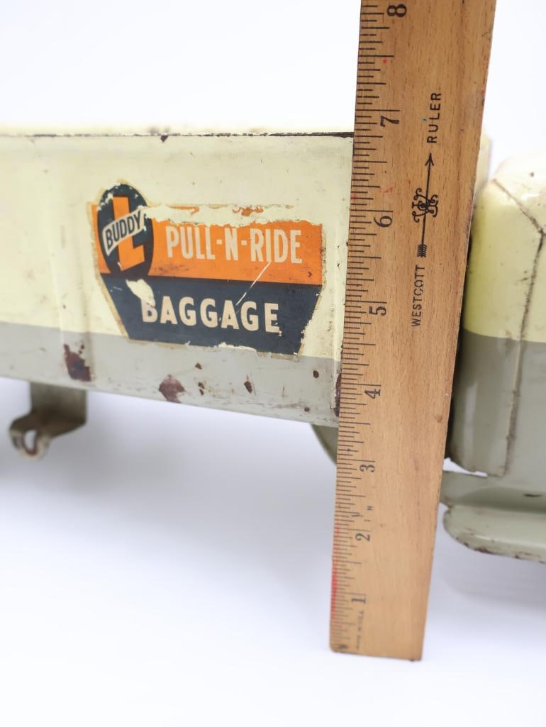 Vintage Large Buddy L 'Pull-N-Ride' Baggage Truck - 3