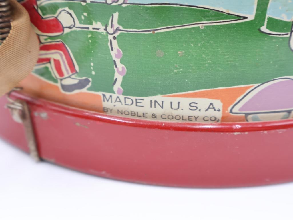 Vintage Kids Play Drum and Tintype Spinning Top - 7