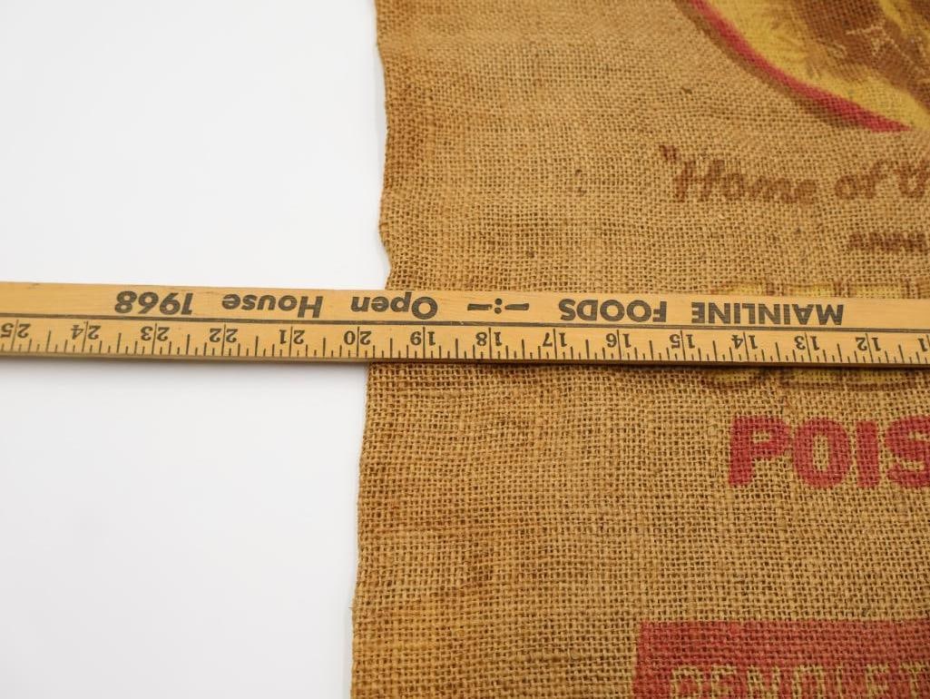 Pendleton 'LET-ER-BUCK" Seed Grain Vintage Burlap Bag - 3