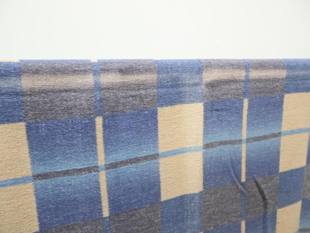 Vintage Blue and White Camp Blanket - 12
