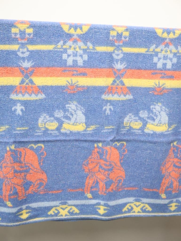 Vintage Beacon Native American Themed Bed/Camp Blanket - 17