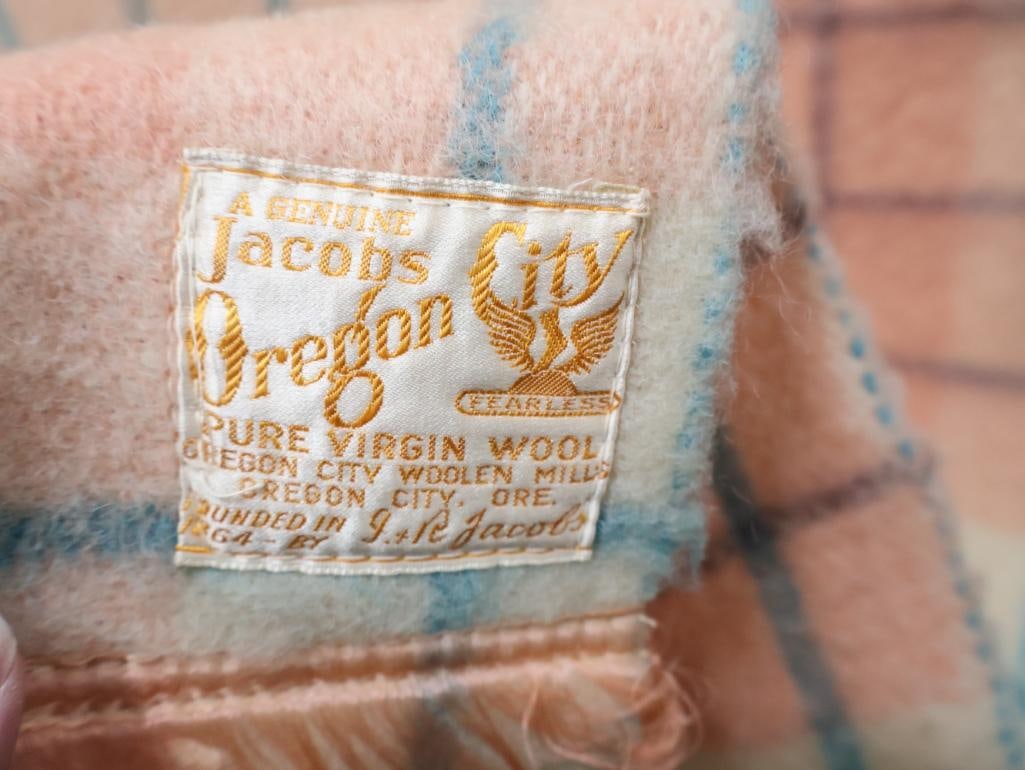 Vintage Jacobs Oregon City Virgin Wool Blanket - 6