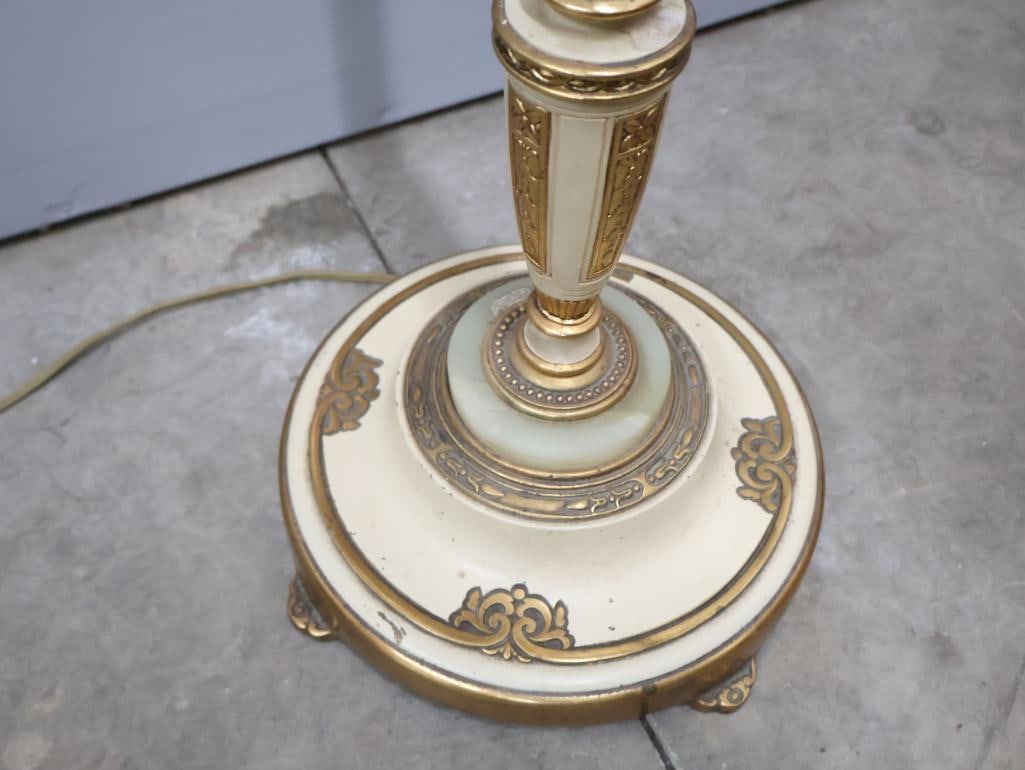 Vintage Four Bulb Floor Lamp with Shades - 12