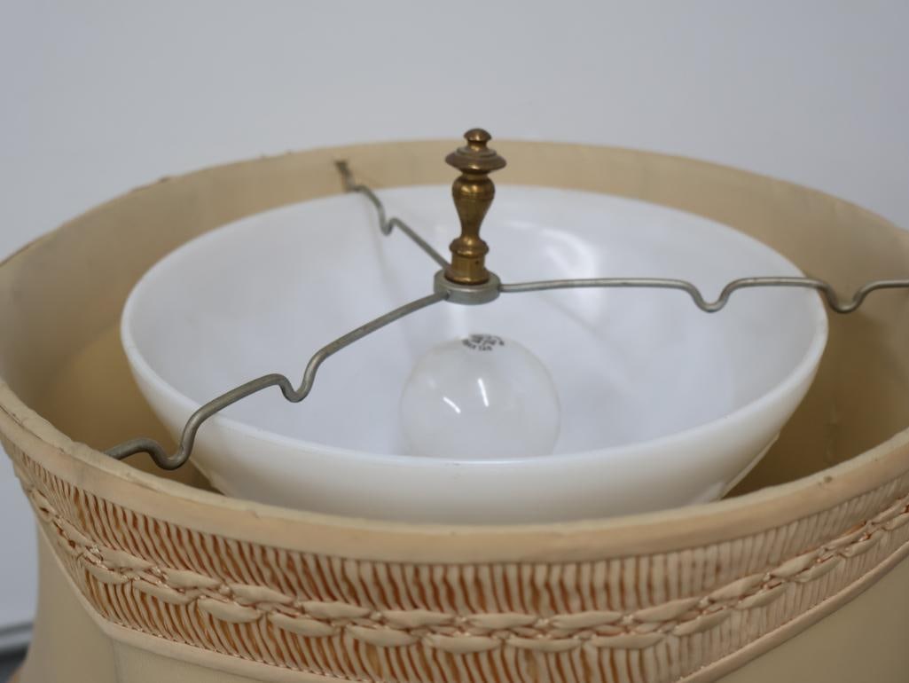 Vintage Four Bulb Floor Lamp with Shades - 3