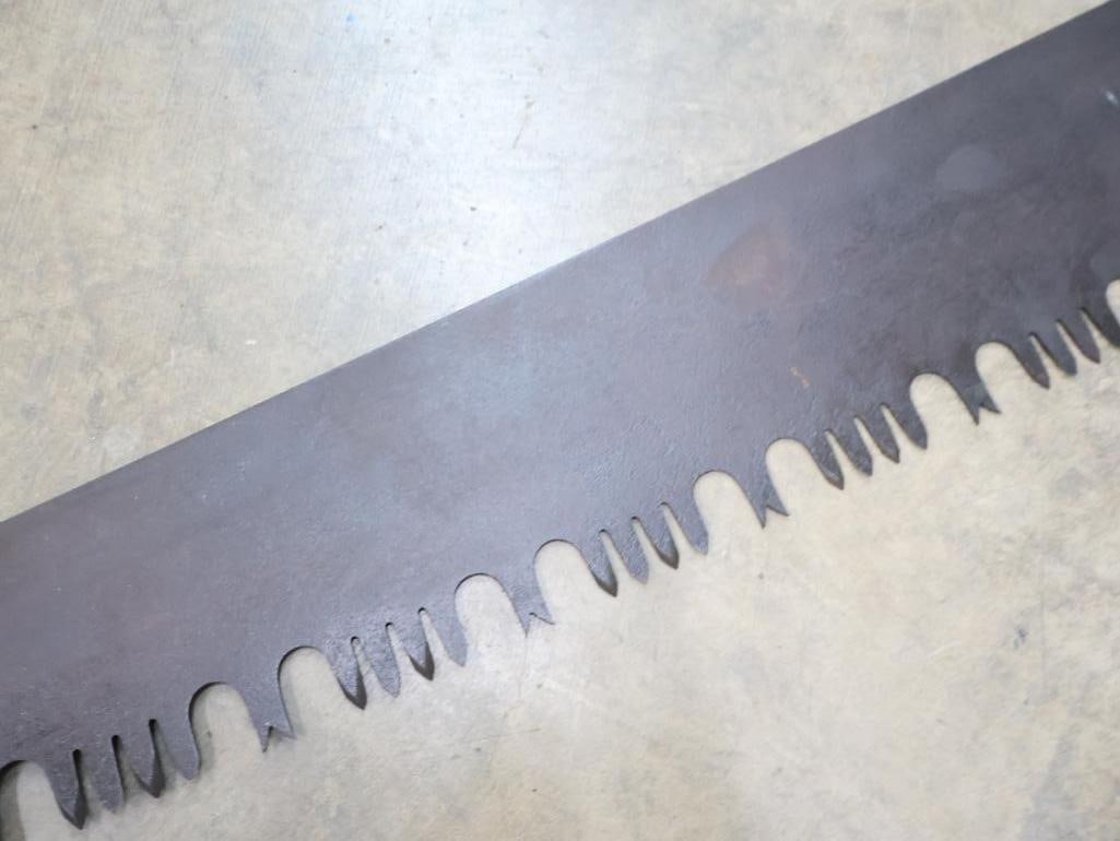 Antique Extra Long Two Man Crosscut Saw with Handles - 5