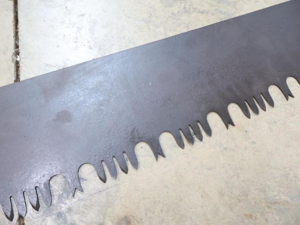 Antique Extra Long Two Man Crosscut Saw with Handles - 6