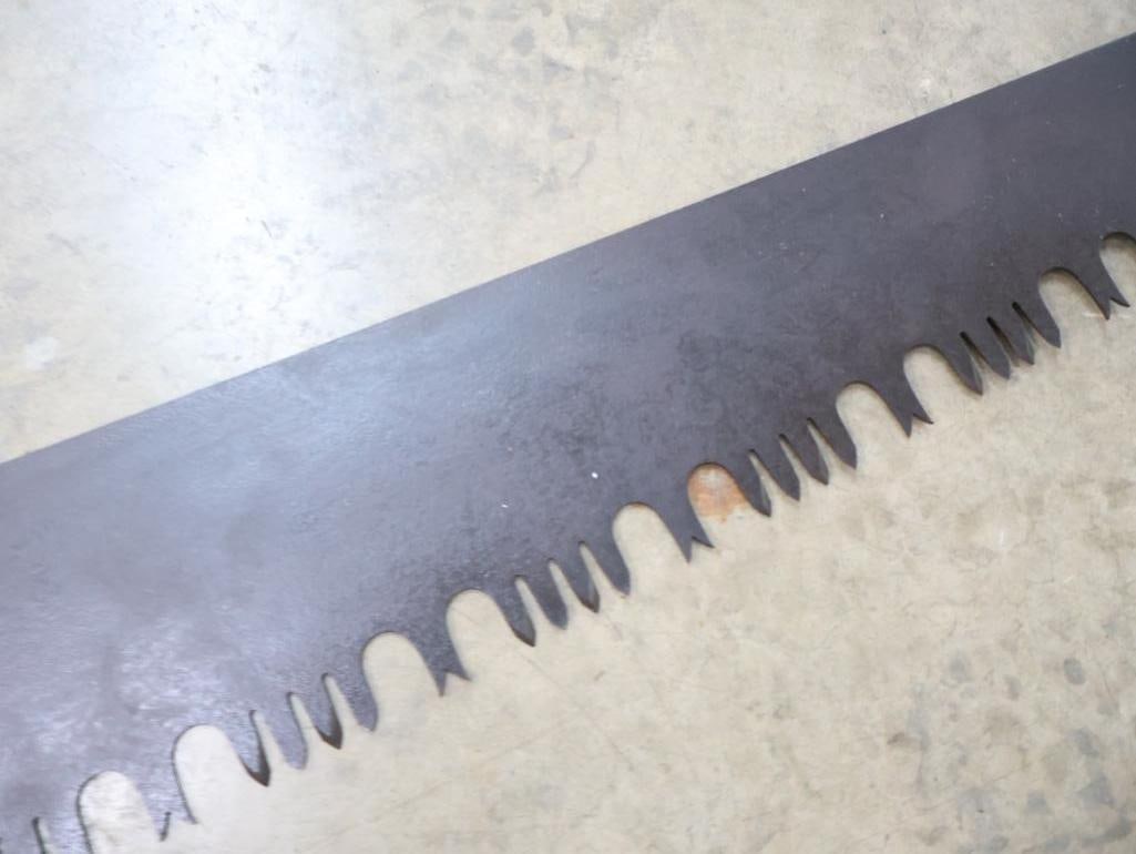 Antique Extra Long Two Man Crosscut Saw with Handles - 7