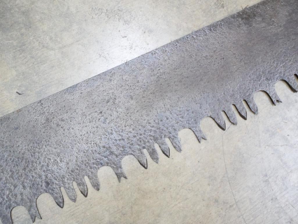 Antique Two Man Crosscut Saw with Handles - 5