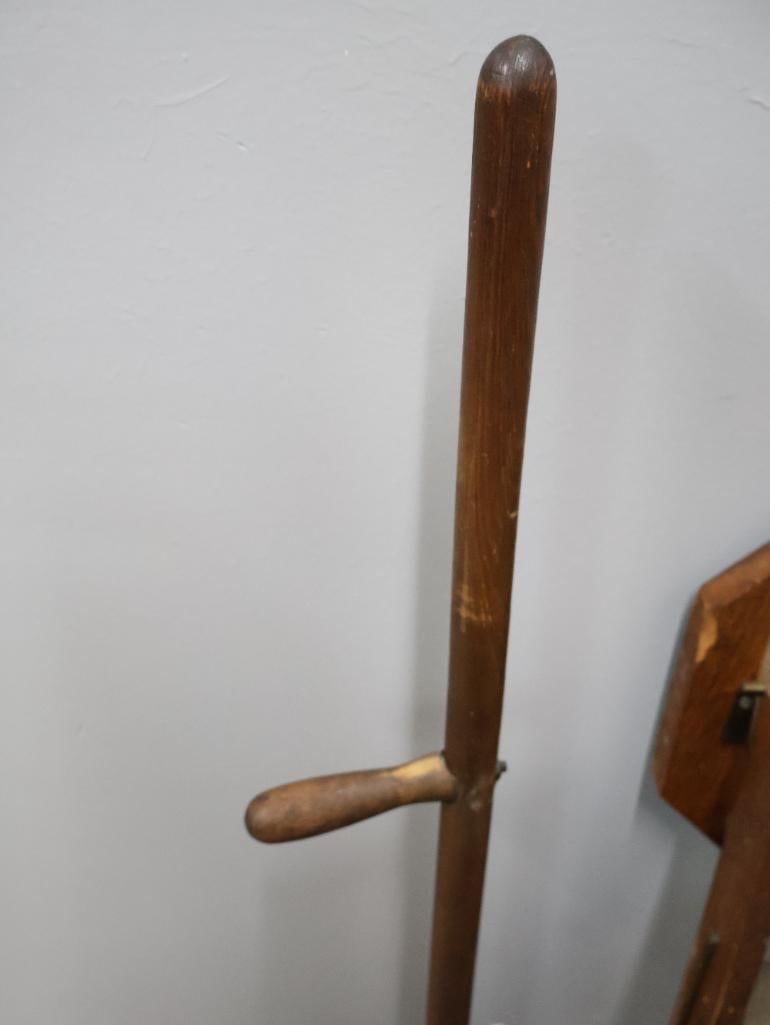 Antique Long Handle Clothes Washer and Folding Step Stool - 4