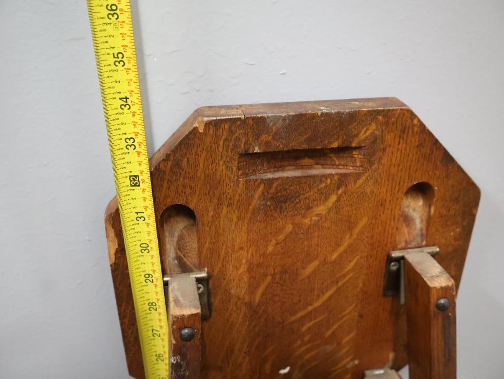 Antique Long Handle Clothes Washer and Folding Step Stool - 8