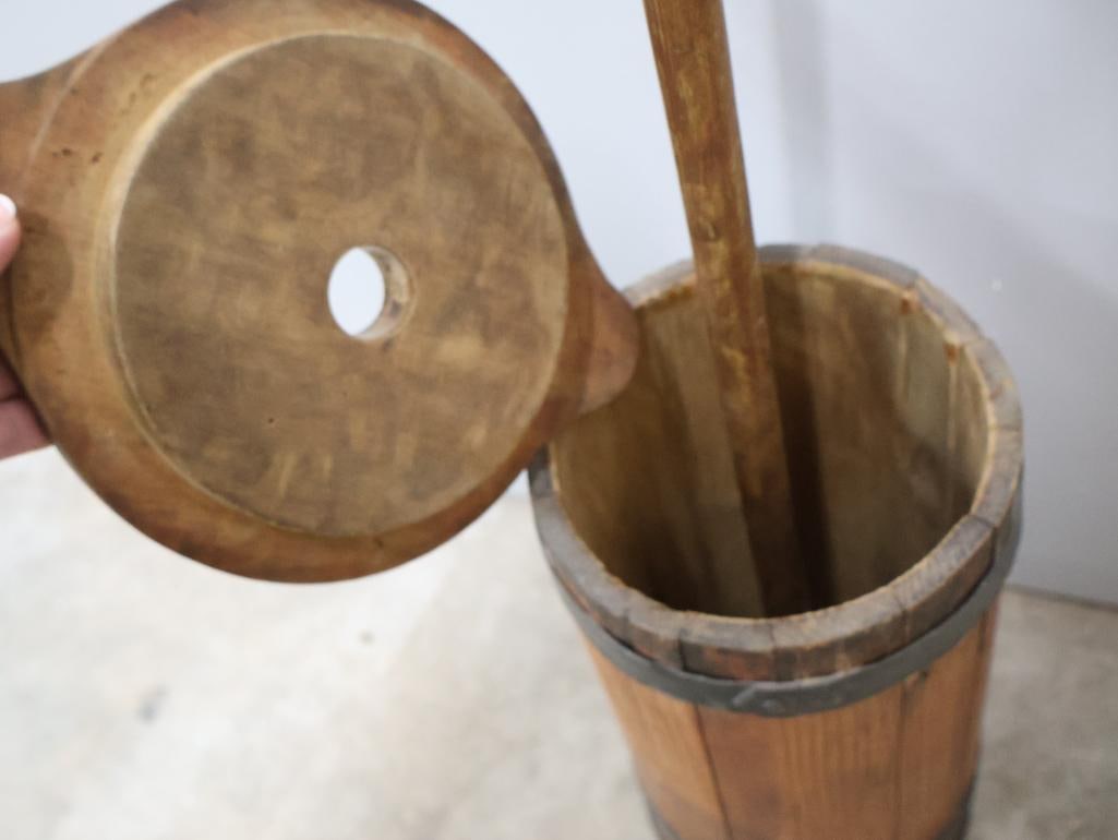 Antique Wood Butter Churn - 4