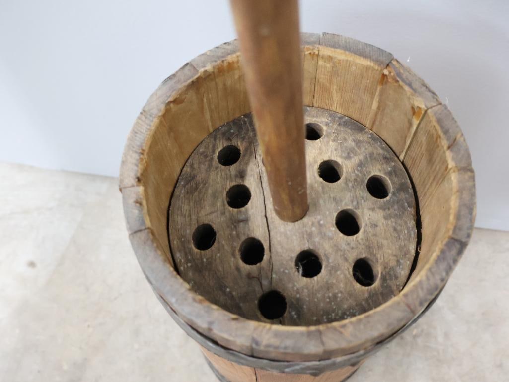 Antique Wood Butter Churn - 6