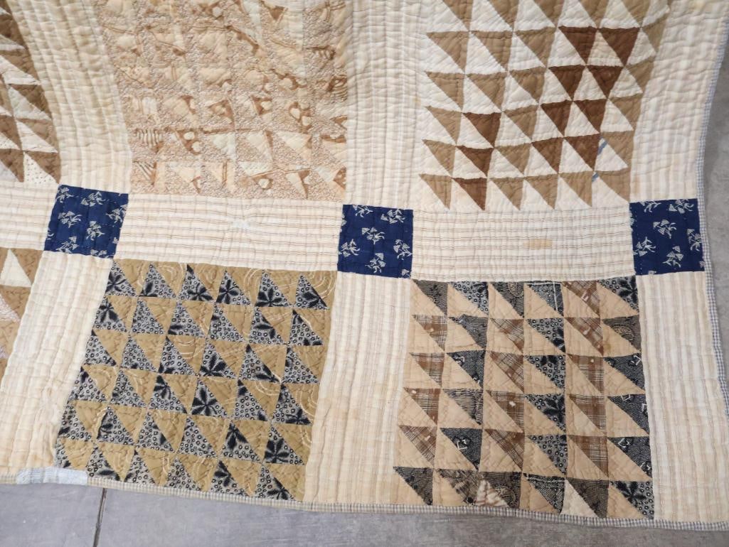 Antique Handmade Patchwork Quilt - 6